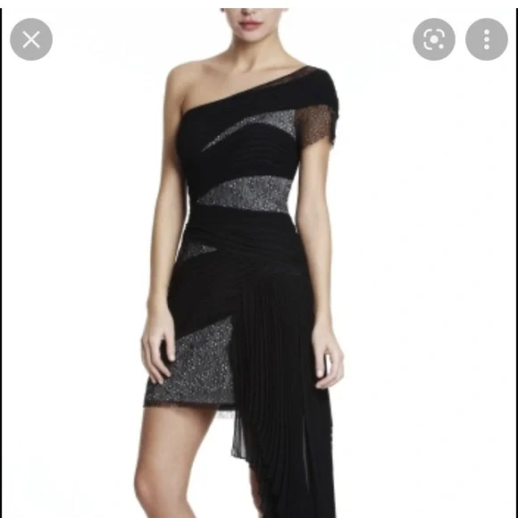 bcbgeneration pleated one shoulder dress Amazon.com: BCBGMAXAZRIA Womens One Shoulder Neck Sunburst Pleated Maxi Dress, Silver, 2 US : Clothing, Shoes & Jewelry